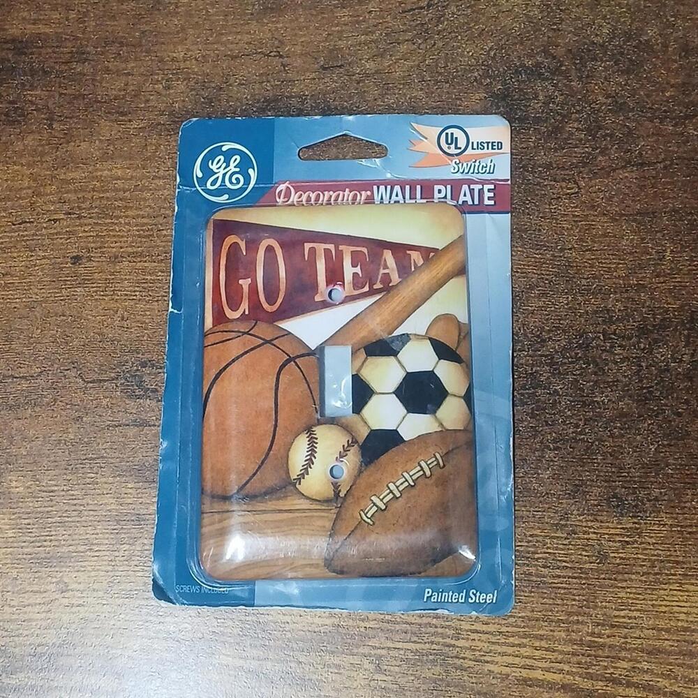 Vintage GE Sports Decorative Bedroom Light Switch Cover Wall Plate
